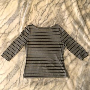Stripped elbow length shirt